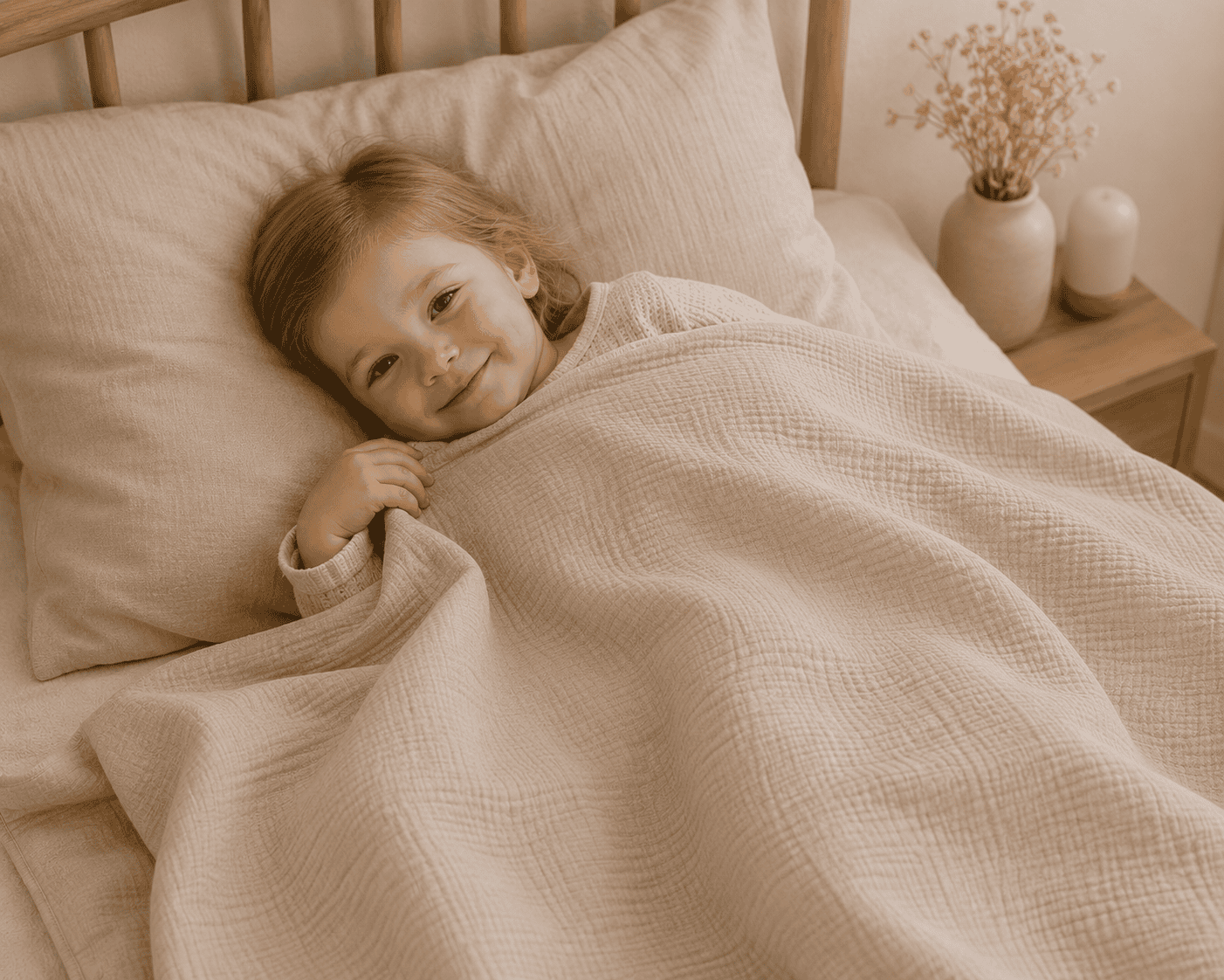 Sommerdecke -beige – Bild 3